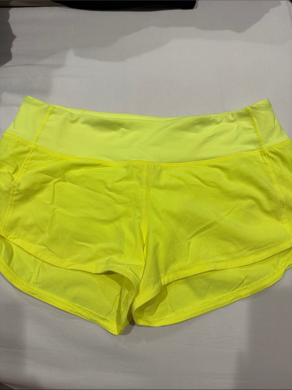 lululemon athletica Neon Yellow Athletic Running Shorts